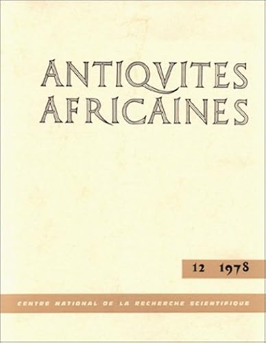 Download Antiquités africaines, numéro 12 - 1978 PDF
