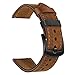 TRUMiRR Band for Galaxy Watch 3 45mm / Galaxy Watch 46mm / Gear S3 Men, 22mm Double Color Genuine Leather Watchband Quick Release Strap for Amazfit GTR 4 / GTR 3 Pro/GTR 2e