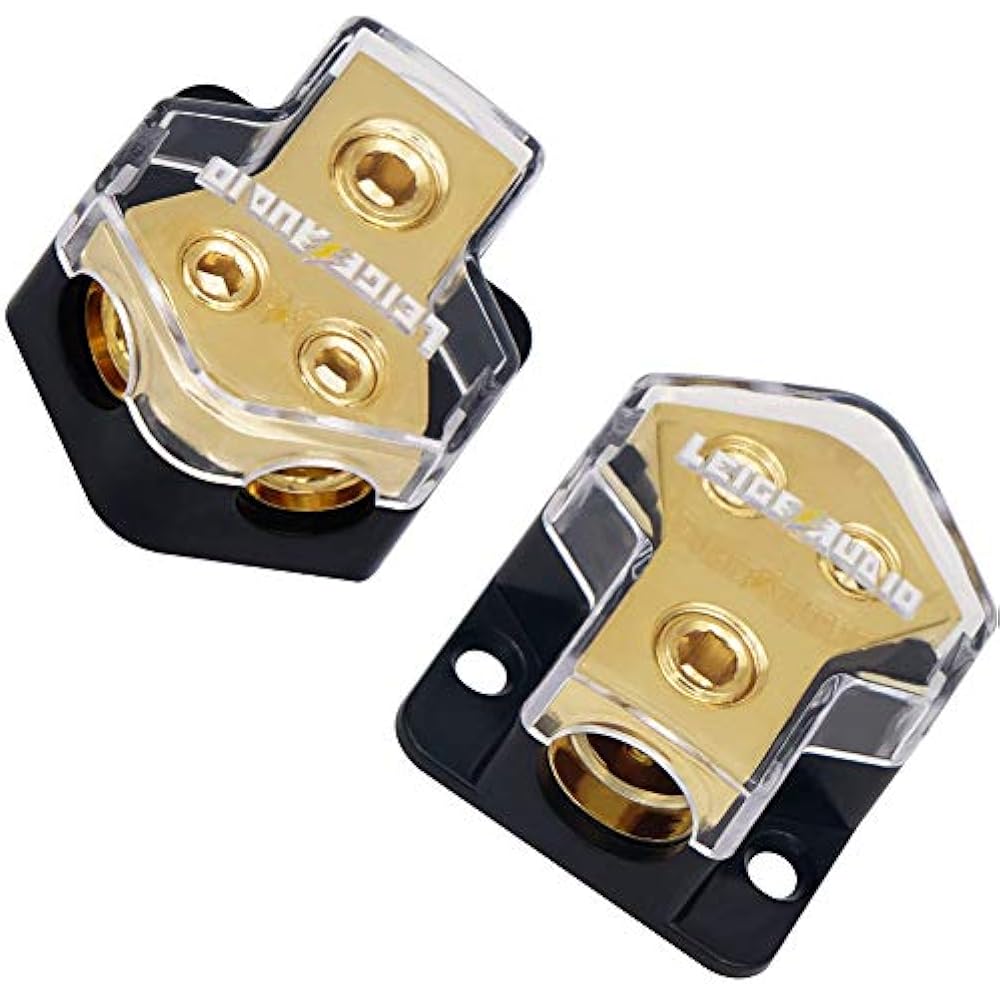 0/2/4 Gauge In 4/8 AWG Out Amp Power Distribution Block For Car Audio