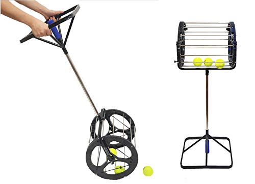 image for Lesmin 2 in 1 Tennis Balls Pickup Automatic Balls Receiver with Handle