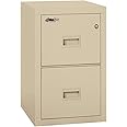 Fireking Turtle One-Hour Fireproof Vertical Filing Cabinet, 2 Drawers, Legal or Letter, 18" W x 22" D, Parchment
