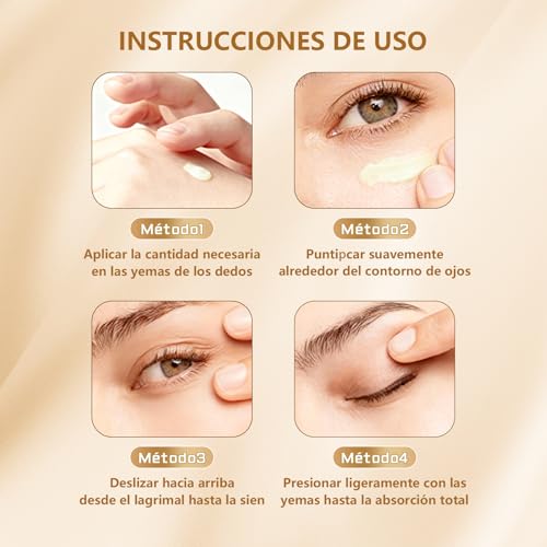 WEUD Contorno de Ojos con Retinal, Péptidos y Probióticos, Crema Ojos Hidratante para Bolsas, Líneas Finas, Ojeras y Arrugas, Cuidado de La Piel Coreano, Eye Cream Coreano para Todo Tipo de Piel (2 Contorno de Ojos)