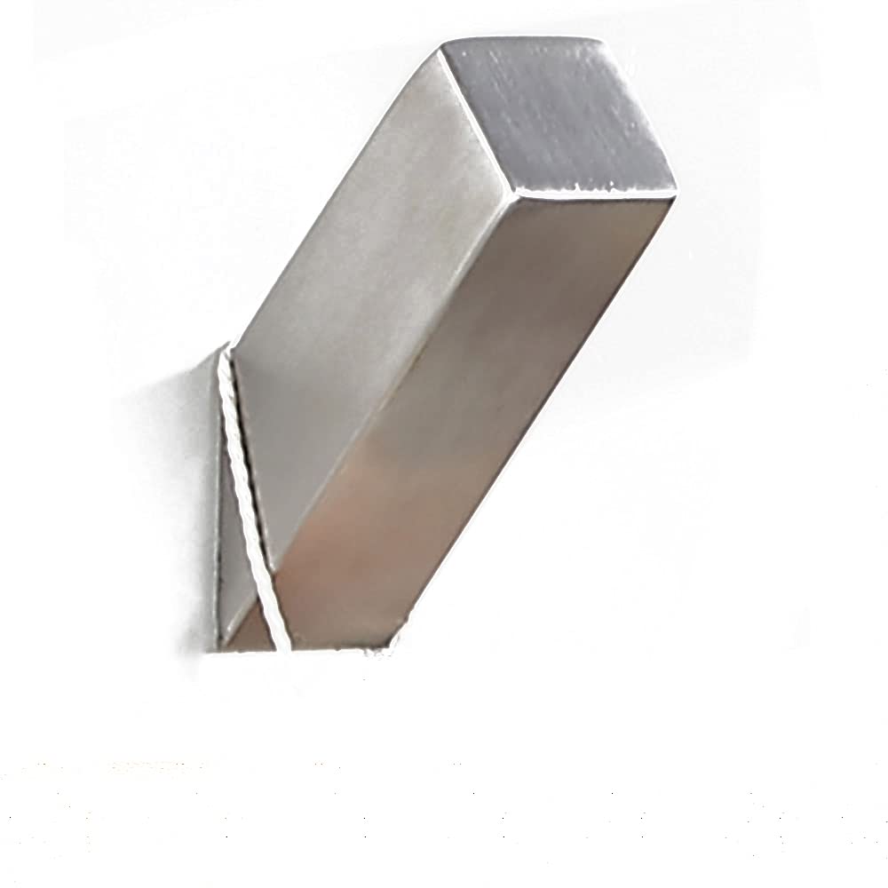 TopHomer 2Pcs 304 Stainless Steel Bathroom Square Towel Hook Brushed Silver/Black Clothes Hook Square Bathroom Accessories for Bathroom Kitchen Toilet