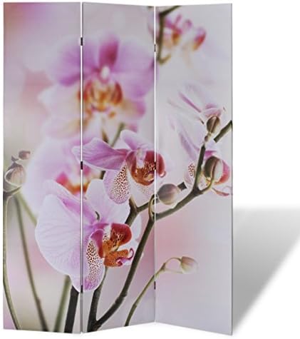 47.2" x 70.9" Wood Frame Flower Double Sided Different Print On Each Side Panel Screen Shoji Privacy Stylish Design Foldable Easy Transport and Storage Room Bedroom Splitter Divider