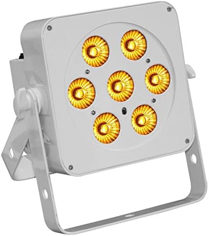 LEDJ LEDJ59C Low Profile LED Light 7 X 5W Quad Color LED s RGBA White Housing