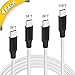 USB C Cable, 4 Pack [3FT 6FT 6FT 10FT] Type-C Cord Nylon Braided USB C Compatible Cable for Samsung Galaxy S9 S8 Note 8,Apple New MacBook, Nexus 6P 5X,Google Pixel,LG G5 G6(White)