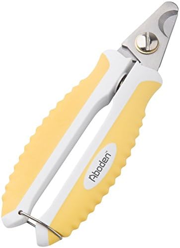 Aboden Professional Grade Pliers Style Pet Nail Clipper with Non-Slip Handles and Lock for Big Dogs, Yellow, Large