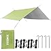 YUEDGE Easy Set Up Portable Waterproof Camping Tarp Shelter Sunshade Rain Tarp, Large=10' x 10'
