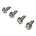 License Plate Screw Kit - Set of 4 Stainless Steel Screws for Front and Back License Plates, Frames and Covers on Domestic Cars, Trucks, SUVs - Rustproof, Self Tapping Mounting Bolts (Stainless Steel)