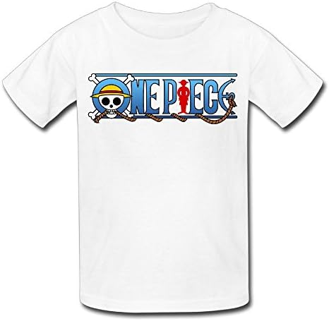 Youth One Piece Logo Japan Anime Cartoon Anime 100% Cotton Unisex Teen T-shirt