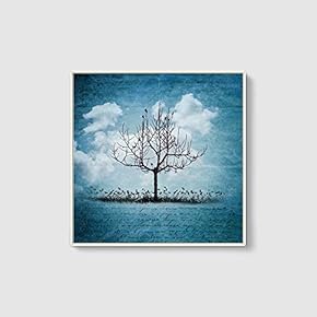 Framed Canvas Wall Art for Living Room, Bedroom Trees Canvas Prints for Home Decoration Ready to Hang - 16x16 inches