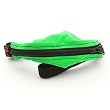SPIbelt Kids No-Bounce Belt with Hole for Insulin Pump, Medical Devices or Headphones for Active Kids! (Lime with Black Zipper)