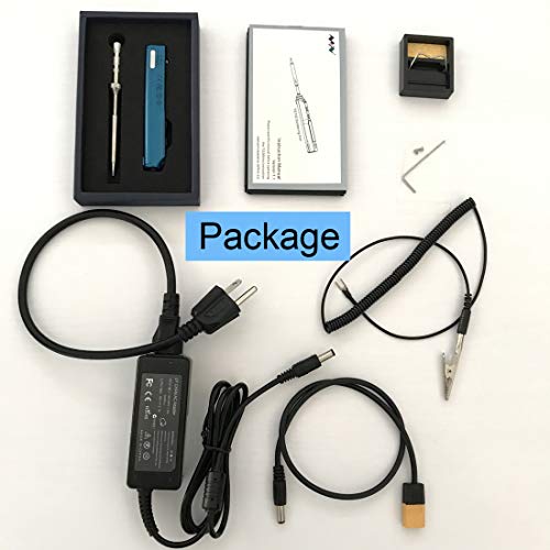 UY CHAN Upgraded Original TS100 Digital OLED Programmable Pocket-size Portable Soldering Iron Station Kit for Field Repair (Blue with B2 Tip) - Thumbnail 2