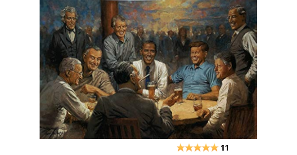 Amazon Com Peck And Gartner Andy Thomas The Democratic Club Signed Obama Art Print Paper Size 19 X 13 Image Size 17 X 11 Posters Prints