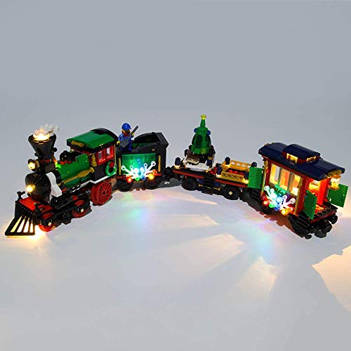 ZHLY LED Licht-Set für Lego Creator Festlicher Weihnachtszug Beleuchtung Lichtset Kompatibel Mit Lego Creator 10254 USB… – Bild 7