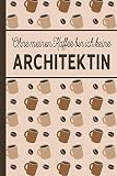 Ohne meinen Kaffee bin ich keine Architektin: blanko A5 Notizbuch liniert mit über 100 Seiten - Kaf by Mocigambo Notizbücher