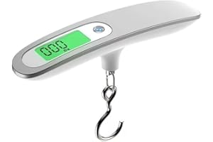 TXY Luggage Scale, 50kg Hand Hanging Portable Travel Scale with Hook Electronic Baggage Weight Measuring Digital Weighing