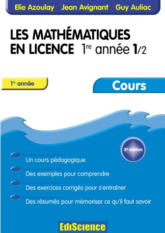 MathÃ©matiques en licence - Cours et exercices rÃ©solus, tome 1 - 1re annÃ©e by (Paperback)
