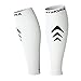 Rymora Calf Compression Sleeves for Men and Women (Calves Treatment for Shin Splints, Running, Etc) (One Pair) (White) (Medium)