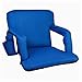 Alpcour Reclining Stadium Seat – Wide Bleacher Chair with Back Support and Cushion, Armrests, Side Pockets, and Bleachers Hook – Best Stadium Seats Chairs for Camping, Kayak, & Paddle Board Backs