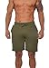 YoungLA Gym Shorts for Men French Terry Cotton Workout Casual Athletic Basketball with Pockets 112 Olive Large