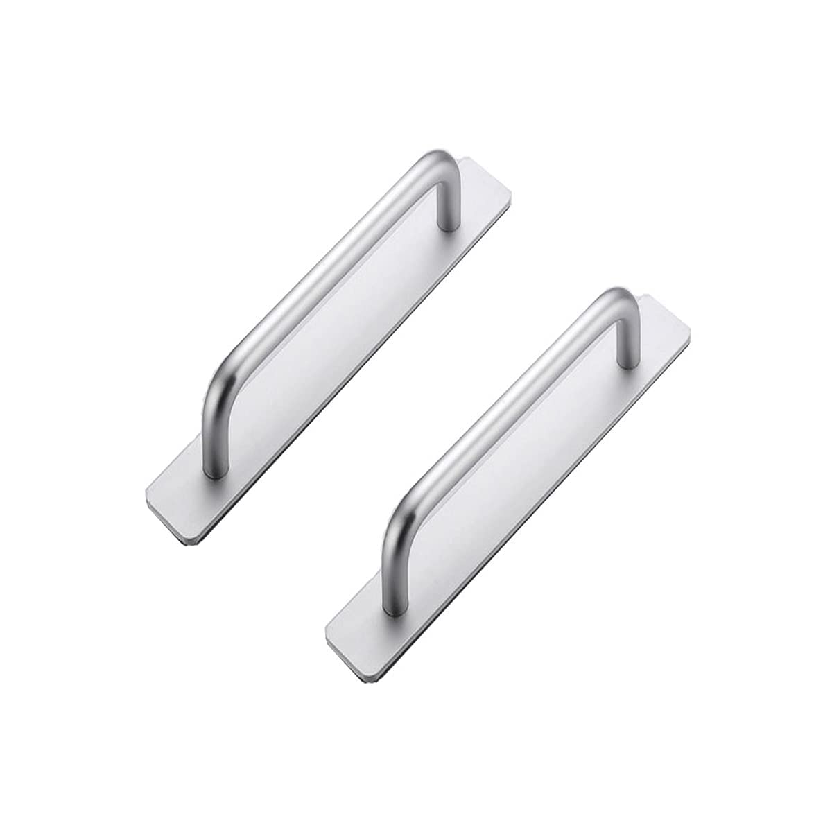 CcHhyyt Self-Stick Instant Kitchen Cabinet Bathroom Drawer Closet Door Handle Pulls 2pcs/Set(138 mm, Silver)