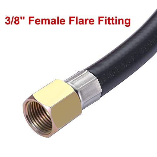 Elaeagnus 6 Feet Propane Adapter Hose with Regulator to Quick Connect for 17"/22" Blackstone