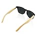 OCT17 Wood Bamboo Wooden Vintage Sunglasses Eyewear for Mens Womens - Black