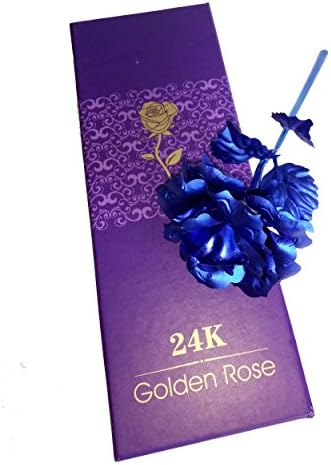 Tenew Plastic Rose in Gift Box, Blue