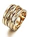 Jinbaoying Knot Cross Ring Enhancers for Women Statement Funky Trendy Love Fashion Engagement Ring Stainless Steel Silver Gold Rose Gold Plated Friendship Ring
