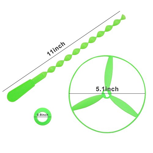 POPLAY Twisty Pull String Flying Saucers/Helicopters, 40 PCS - coolthings.us