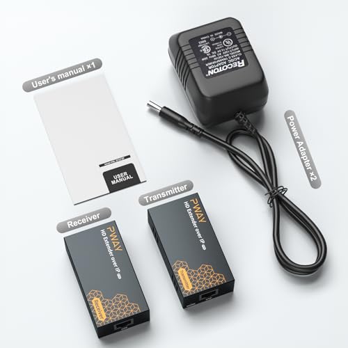 DT273P HDMI Extender Over IP 120m/400ft Extender HDMI Ethernet RJ45 on Single Cat5e/6/7 Full HD 1080P@60Hz Supports POE and Transmission 1 to More Through Switch