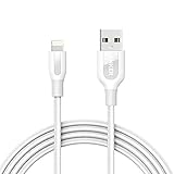 Anker Powerline+ Lightning Cable (6ft) Durable and Fast Charging Cable [Double Braided Nylon] for iPhone X / 8/8 Plus / 7/7 Plus / 6/6 Plus / 5s / iPad and More(White)