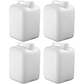 FastRack 5 Gallon Water Jug (Pack of 4) | BPA-free, Food-Grade, and Leak-Proof | White Water Container | Ideal for brewing, fermentation, or storage