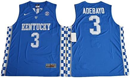 Men's 2017 Kentucky Wildcats Edrice Adebayo #3 College Basketball Elite Jersey Blue M