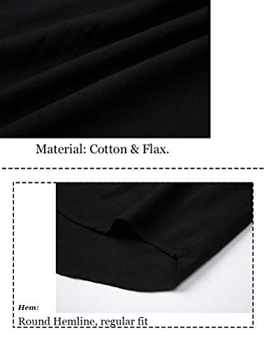 5 THWEI+Henley+Sleeve+Casual+T+Shirt