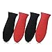 BoomYou Silicone Hot Handle Cover / Heat Protecting Silicone Hot Handle Holder, Red and Black, 4 Packs