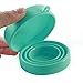 Collapsible Silicone Cup Foldable Sterilizing Cup for Menstrual Cup Moon Cup (Sky Blue)