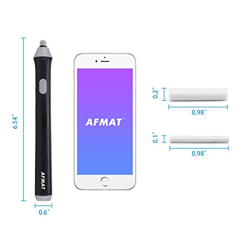 Electric Eraser Kit Battery Operated Sketching Drawing Pencil Eraser 2 Highlights(erasing) Effects with 100pcs Rubber Refills(40 Big + 60 Small), for Artists Painters Designers Students Teachers-Black - Thumbnail 3