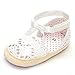M2cbridge Infant Baby Soft Sole Non-slip Summer Floral Sandals (0-6 Months, Knitted White A)