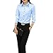 Taiduosheng Womens Basic Long Sleeve Slim Button Down Collared Shirts OL Work Shirts M