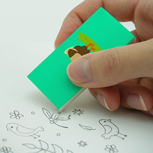 Chicken in Profile Eraser Set of 2