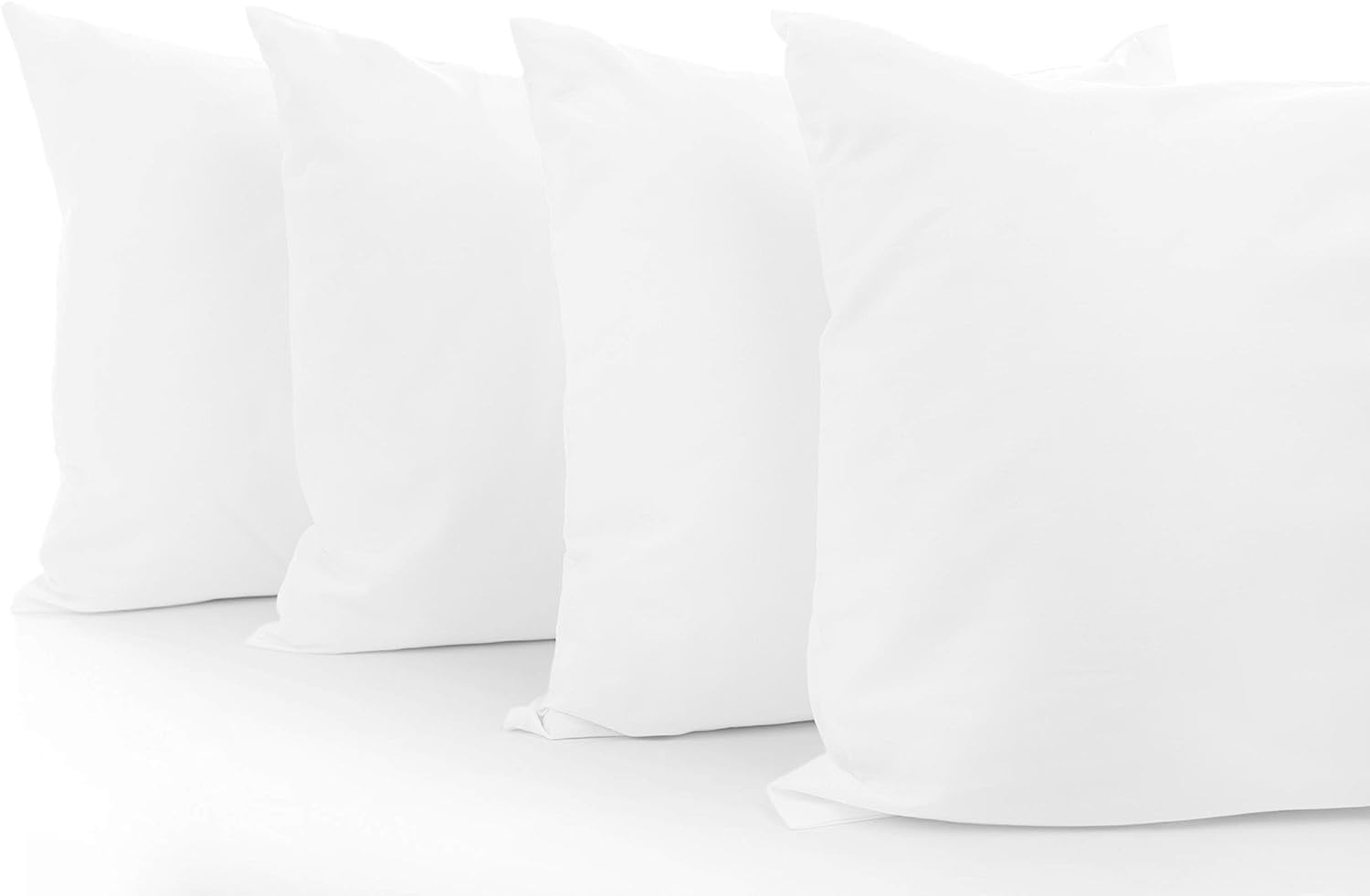 Comfort Beddings 4 Pack Pillowcases – 56x79cm Extra Wide Pillow Covers – 100% Egyptian Cotton – 800 Thread Count – White Extra Large Pillow Cases with Envelope Closure – Size 22"x31"