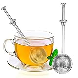 Senbowe 2 Pack Stainless Steel Tea Infuser Tea Strainer, Stainless Steel Tea Ball Infuser Strainer Steeper for Loose Leaf Tea& Herbal Teas- Great Gift for Tea Lovers