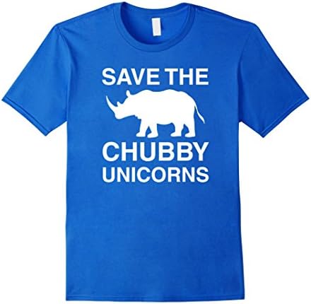 Men's  Save the Chubby Unicorns T Shirt For Men, Womens, and Kids  Large Royal Blue