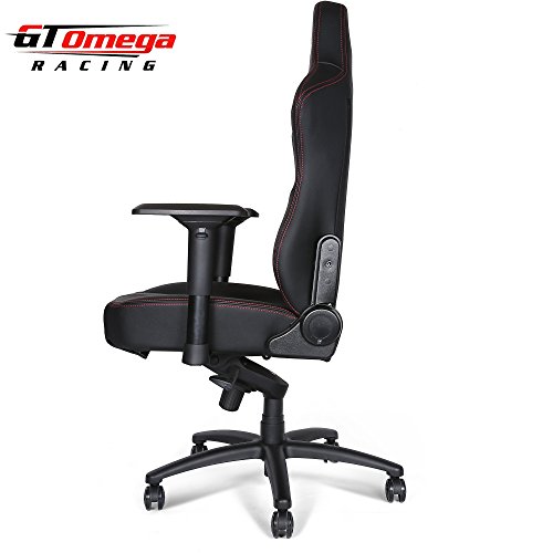 GT-Omega-Racing-MASTER-XL-Sedia-da-ufficio-ideale-per-i-gamer-in-pelle-colore-nero