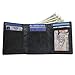 RFID Wallet Leather Trifold Western - Industry Best Shielding - Top Quality Leather (Black)