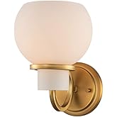 Kalco 513021WB Ascher Wall Sconce, 1-Light 40 Watts, Winter Brass