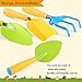 INNOCHEER Kids Gardening Tools, Kids Gardening Set with STEM Learning Guide, Kids Watering Can, Washable Apron, Gloves, Shovel, Rake, Fork and Garden Tote Bag-Children Gardening All in One Kit