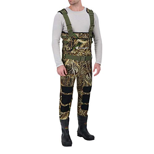 OUTBOUND Neoprene Chest Waders with Boots for Men & Women WaterProof